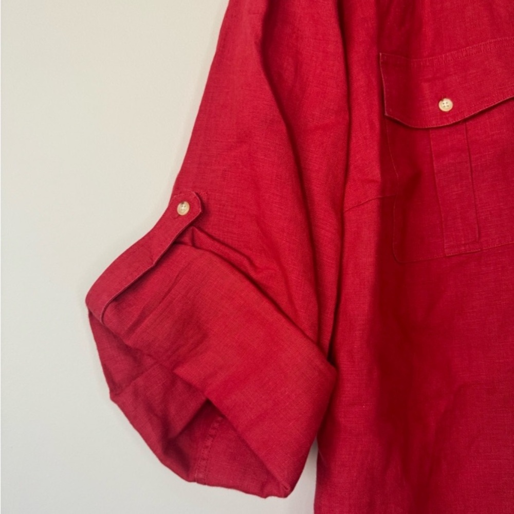Ralph Lauren Red Button-Up Shirt - Picture 3 of 9